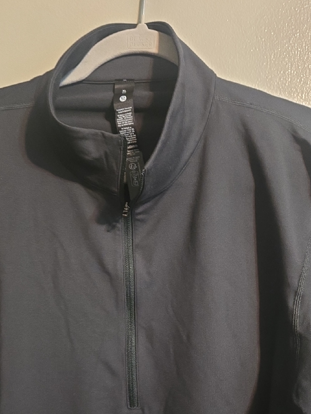 Lululemon Soft Jersey Half Zip Black Size XL LM3F45S